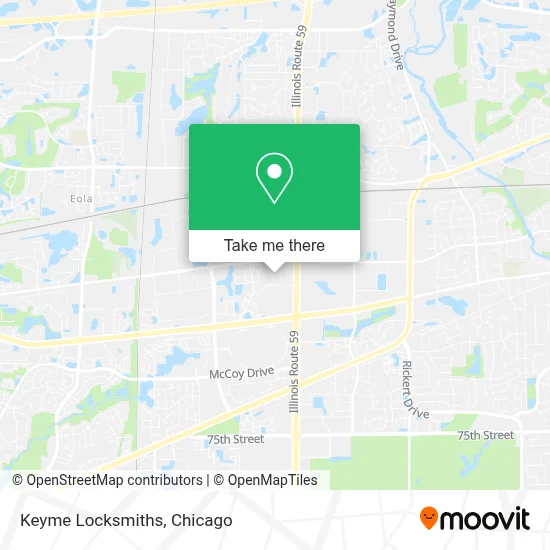 Keyme Locksmiths map