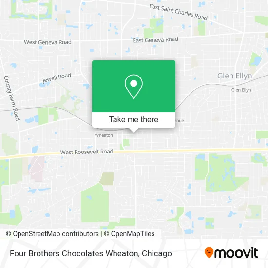 Four Brothers Chocolates Wheaton map