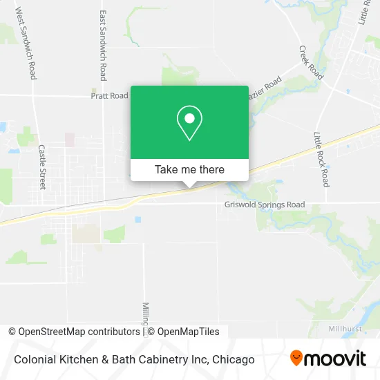 Colonial Kitchen & Bath Cabinetry Inc map