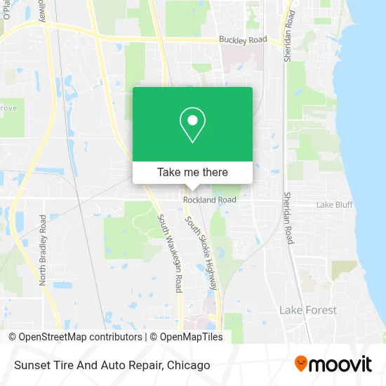 Sunset Tire And Auto Repair map