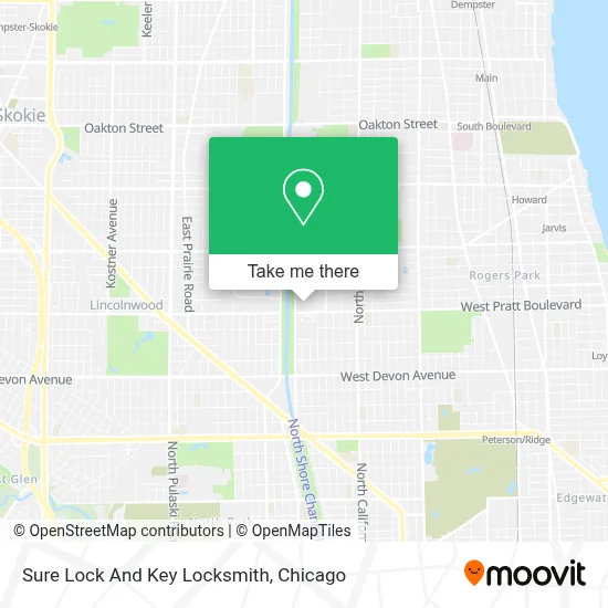 Sure Lock And Key Locksmith map