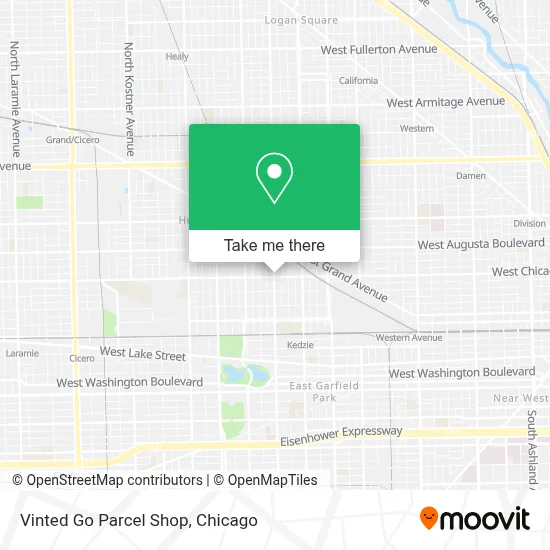 Vinted Go Parcel Shop map