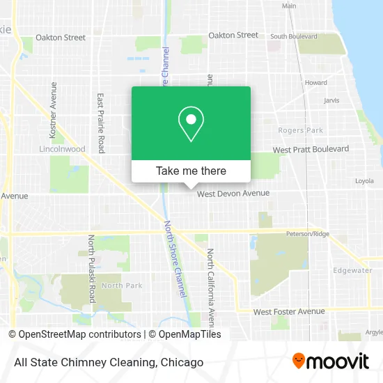 All State Chimney Cleaning map