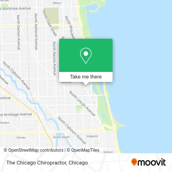 The Chicago Chiropractor map