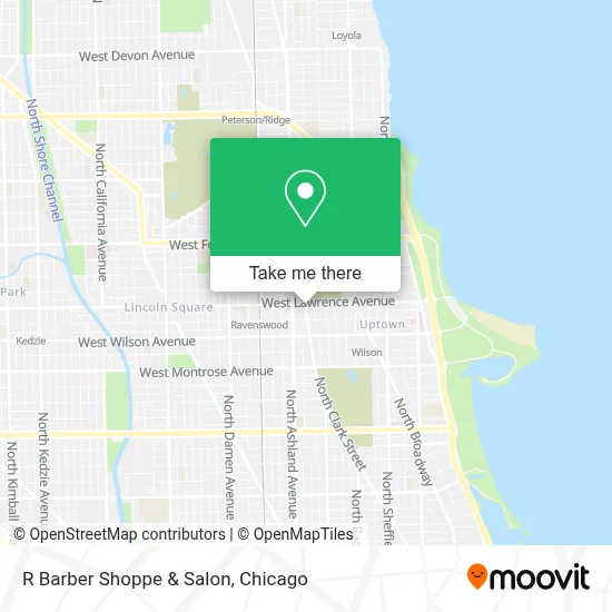 R Barber Shoppe & Salon map