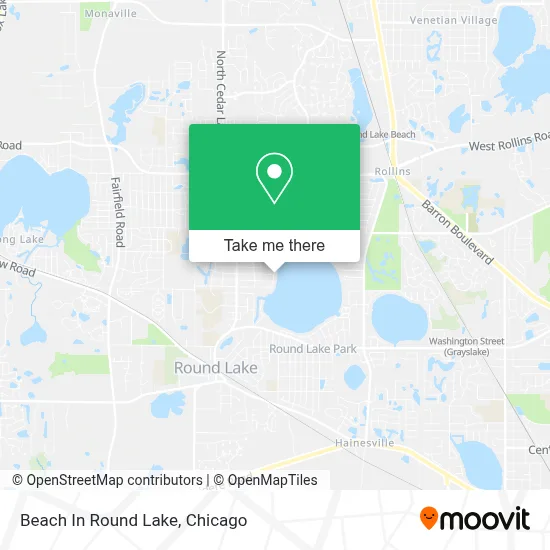 Beach In Round Lake map