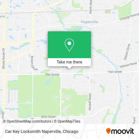 Car Key Locksmith Naperville map