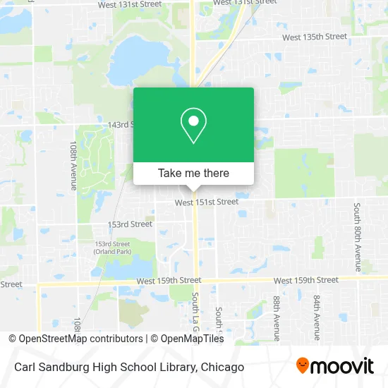 Carl Sandburg High School Library map