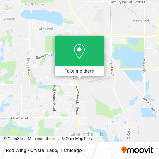 Red Wing - Crystal Lake, Il map
