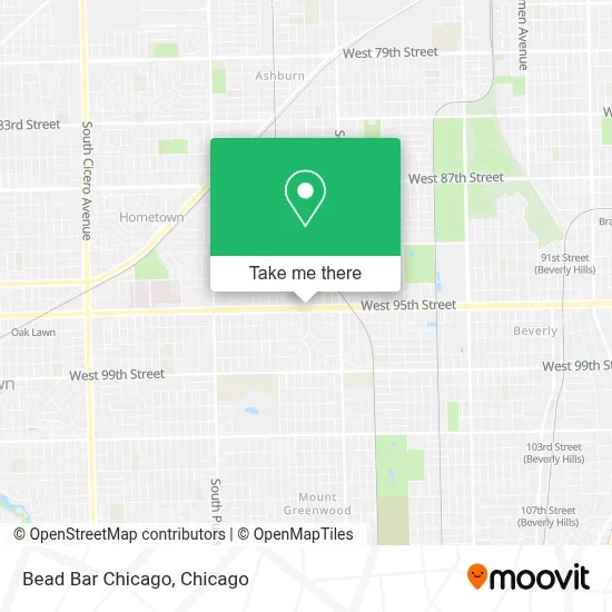 Bead Bar Chicago map