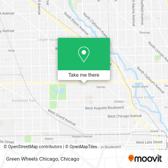 Green Wheels Chicago map