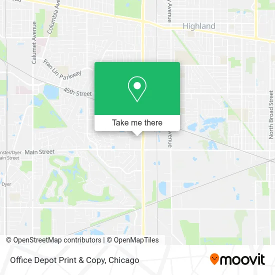 Office Depot Print & Copy map