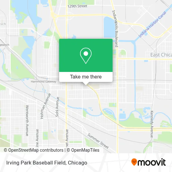 Irving Park Baseball Field map
