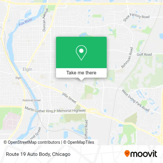 Route 19 Auto Body map