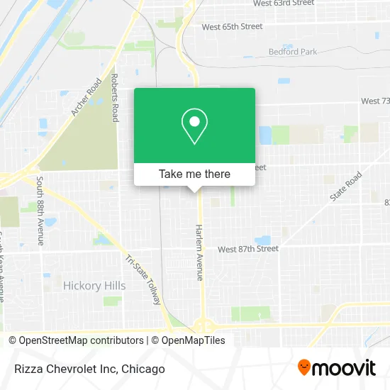 Rizza Chevrolet Inc map