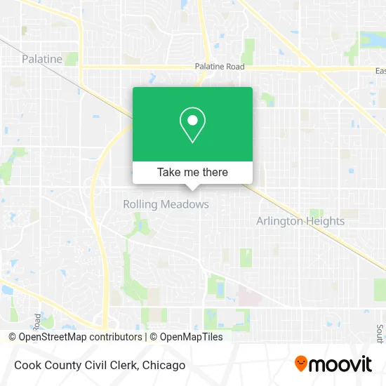 Cook County Civil Clerk map