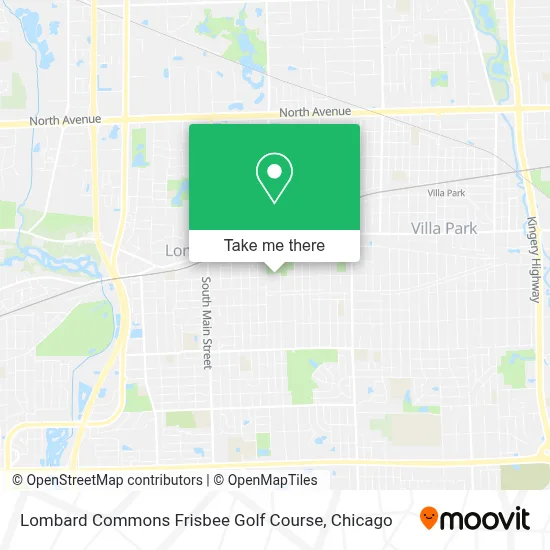 Lombard Commons Frisbee Golf Course map