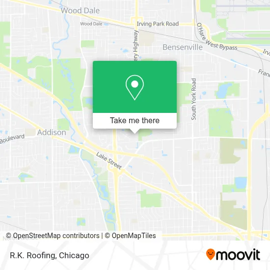 R.K. Roofing map
