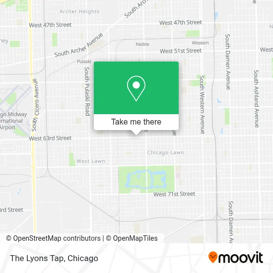 The Lyons Tap map