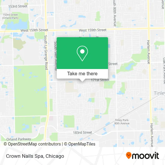 Crown Nails Spa map