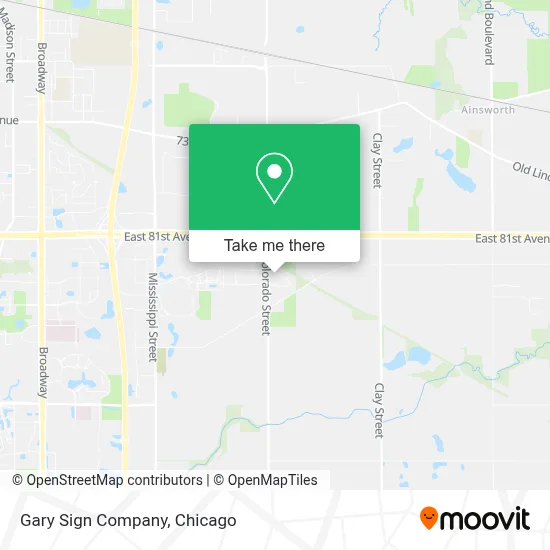 Gary Sign Company map