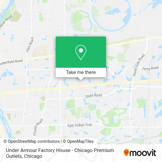 Under Armour Factory House - Chicago Premium Outlets map