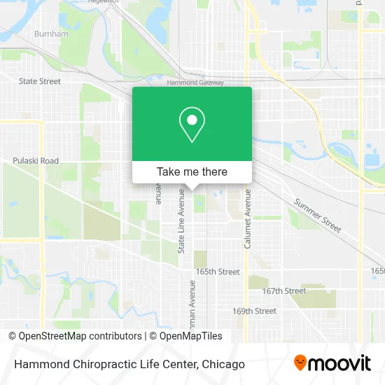 Hammond Chiropractic Life Center map