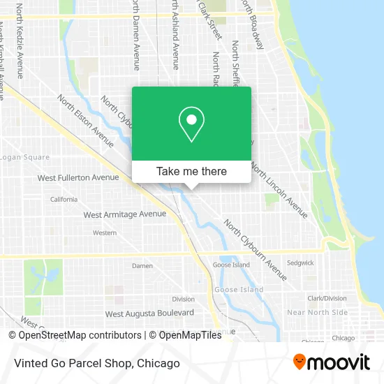 Vinted Go Parcel Shop map