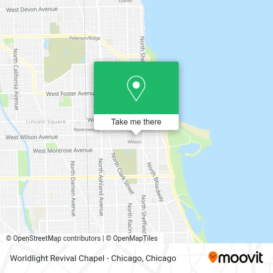 Worldlight Revival Chapel - Chicago map