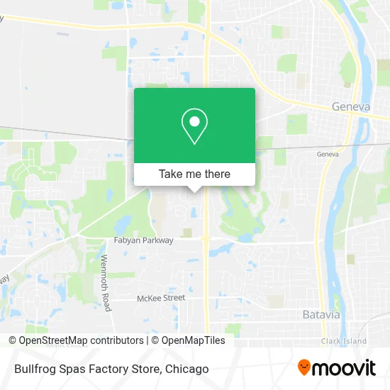 Bullfrog Spas Factory Store map