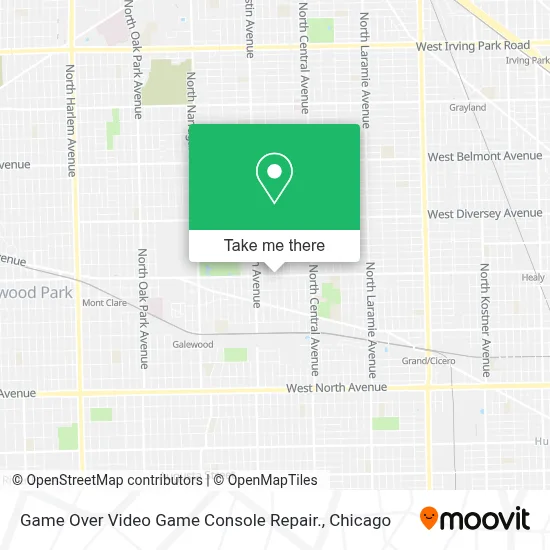 Game Over Video Game Console Repair. map