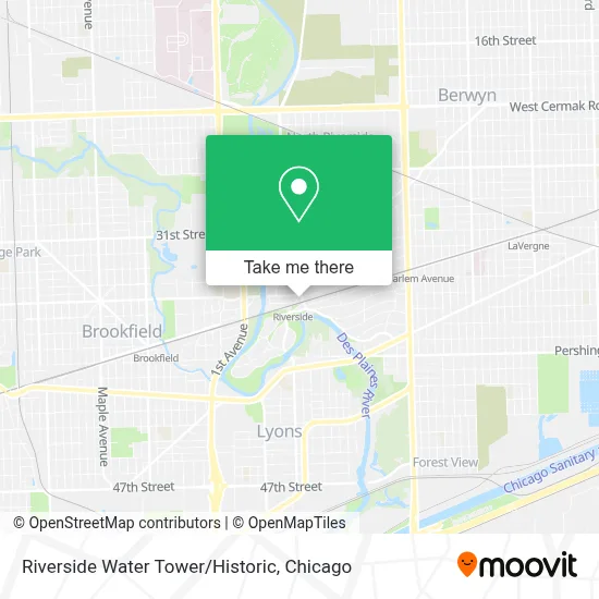 Riverside Water Tower/Historic map