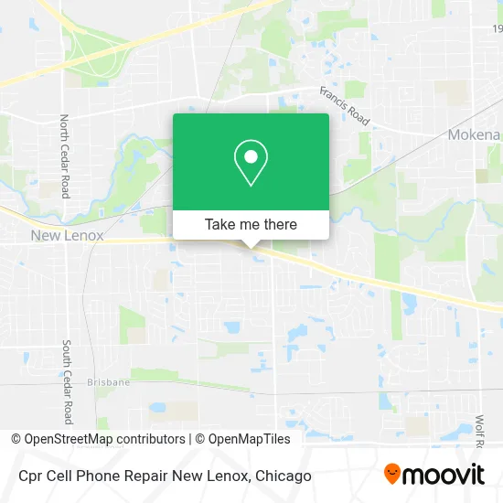 Cpr Cell Phone Repair New Lenox map