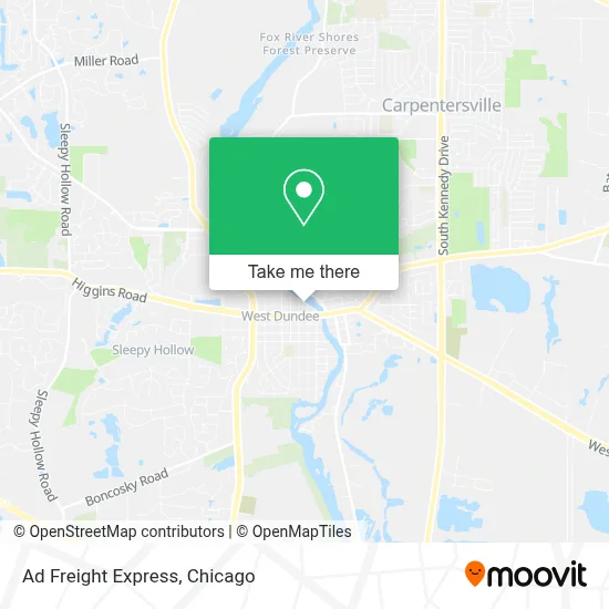Ad Freight Express map