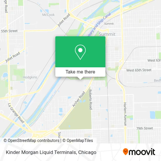Kinder Morgan Liquid Terminals map