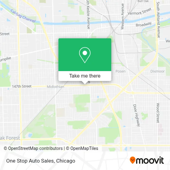 One Stop Auto Sales map