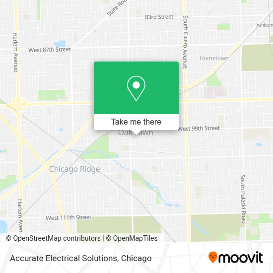 Accurate Electrical Solutions map
