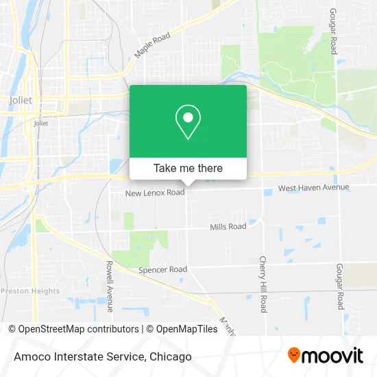 Amoco Interstate Service map