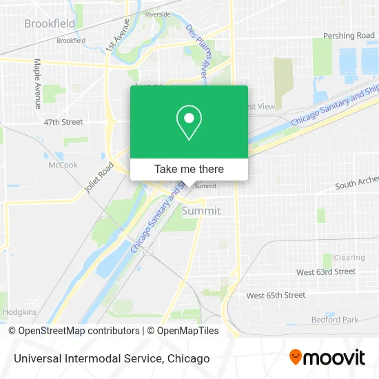 Universal Intermodal Service map