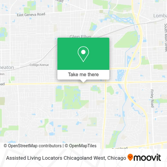Assisted Living Locators Chicagoland West map