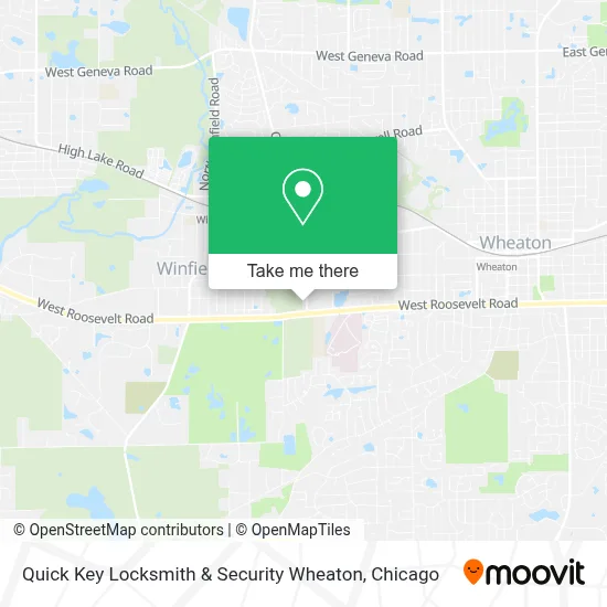 Quick Key Locksmith & Security Wheaton map