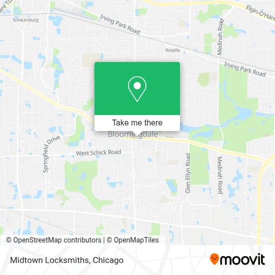 Midtown Locksmiths map