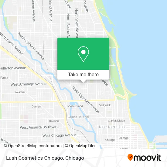 Lush Cosmetics Chicago map
