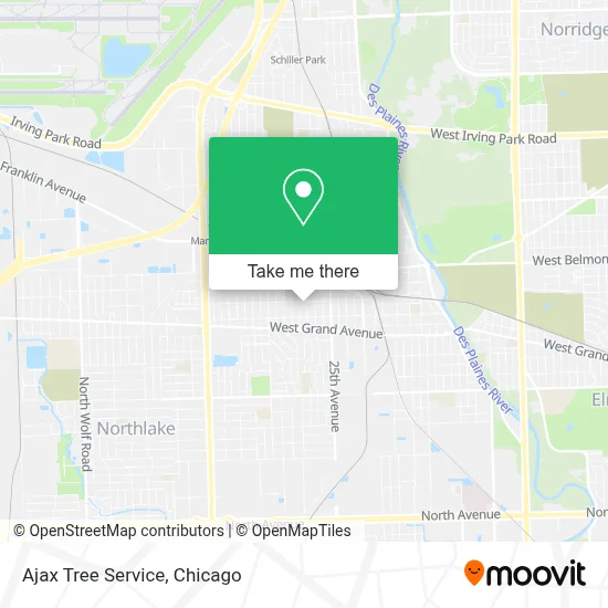Ajax Tree Service map