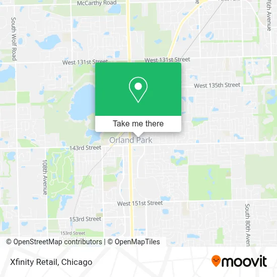 Xfinity Retail map