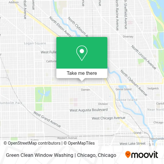 Green Clean Window Washing | Chicago map