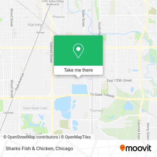 Sharks Fish & Chicken map