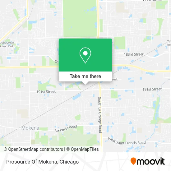 Prosource Of Mokena map