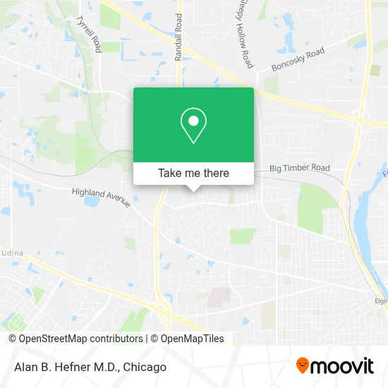 Alan B. Hefner M.D. map