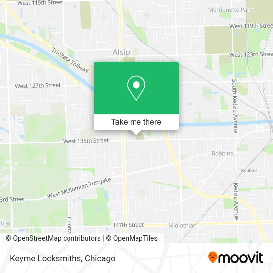 Keyme Locksmiths map